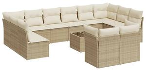 VidaXL Polyrattan Kerti Ülőgarnitúra - 13 részes - Bézs