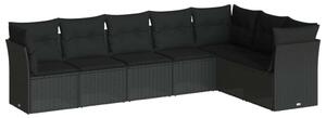 VidaXL Polyrattan Kerti Ülőgarnitúra - 7 Személyes - Fekete