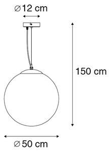 Modern függesztett lámpa réz 50 cm - labda