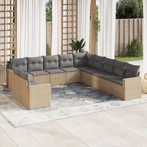 VidaXL Polyrattan Kerti Ülőgarnitúra - 11 részes - Bézs