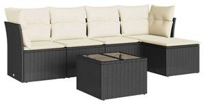 VidaXL 6 részes Polyrattan Kerti Ülőgarnitúra