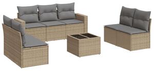 VidaXL Polyrattan Kerti Ülőgarnitúra - 8 részes - Bézs