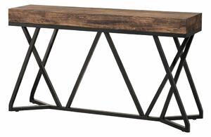 Masa Decor Living/ Hol, Blackswan Design Model X Line, lemn maro inchis, 140x30x90 cm