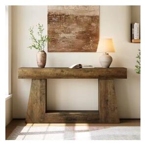 Nappali/előszoba asztal, Blackswan Design Farmhouse, barna fa, 160x30x85 cm