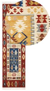 Színes kilim gyapjú futószőnyeg 80 x 300 cm VOSKEHAT