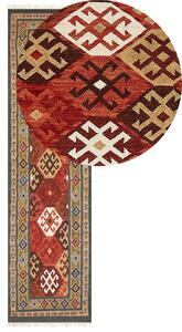 Színes kilim gyapjú futószőnyeg 80 x 300 cm URTSADZOR