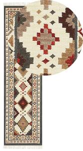 Színes kilim gyapjú futószőnyeg 80 x 300 cm GHUKASAVAN