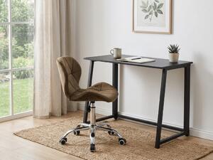 Irodai szett ZARIMO asztal 80x40 cm, fekete + AVOLA VELVET szék, barna