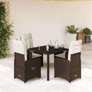 VidaXL Polyrattan Kerti Bútor - 5 részes Bisztró garnitúra