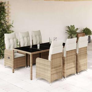 VidaXL Polyrattan Kerti Bútor - 7 részes Bisztró készlet