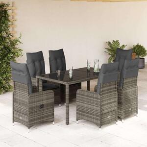 VidaXL Polyrattan Kerti Bútor - 5 részes Szürke Bisztró