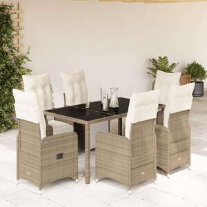 VidaXL Polyrattan Kerti Bútorgarnitúra - 7 részes