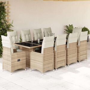 VidaXL Polyrattan Kerti Bútor - 11 részes Bisztró készlet