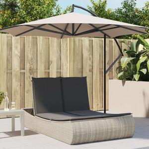 VidaXL Dupla Napozóágy - Polyrattan - 200cm