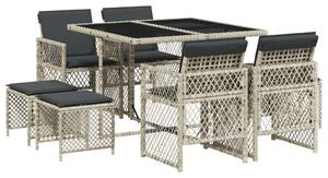 VidaXL Polyrattan Kerti Étkezőgarnitúra - 9 részes