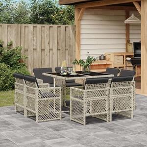 VidaXL Polyrattan Kerti Étkezőgarnitúra - 9 részes