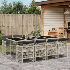 VidaXL Polyrattan Kerti Étkezőgarnitúra - 9 részes