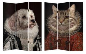 Paraván vászon fenyő 120x2x180 macska kutya megfordítható