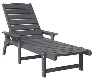 Napozóágy 2 db Világosszürke 162x53x98.5 cm HDPE