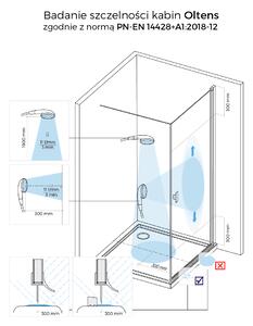 Oltens Trana zuhanyfal 80 cm króm fényes/átlátszó üveg 22102100