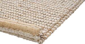 Bézs gyapjúszőnyeg 140 x 200 cm BANOO