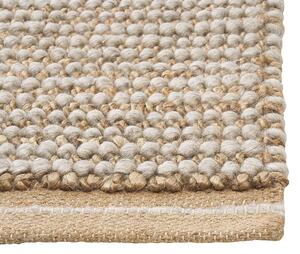 Bézs gyapjúszőnyeg 140 x 200 cm BANOO