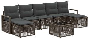 VidaXL Kerti Kanapé Szett 8 pcs Szürke polirattan