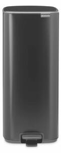 Brabantia Bo 30 literes fém pedálos szemetes - Matt fekete