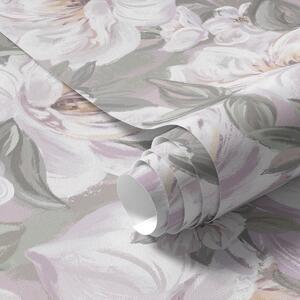 Tapéta Finom virágok és levelek pasztell színekben, Virágok és növények tapétá, Tapétá virágok pünkösdi rózsa, a00022 : Uwalls.hu