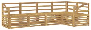 VidaXL Kültéri kanapé szett 5 pcs Fehér 245 x 126,5 x 73 cm