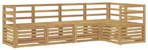 VidaXL Kültéri kanapé szett 5 pcs Fehér 245 x 126,5 x 73 cm