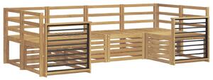 VidaXL Kültéri kanapé szett 6 pcs Fehér 245 x 128,5 x 73 cm