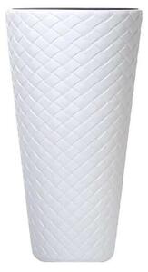 Magas fazék fehér rattan utánzattal, 40x78 cm Matuba Slim DPMT400