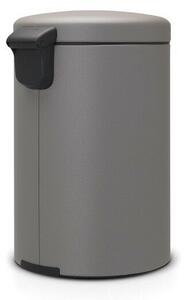 Brabantia NewIcon Pedal Bin 1001091, 20 L, Soft-Close, Non-Slip Base, Mineral Coating, Grey