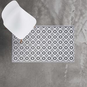COLOUR CLASH kültéri szőnyeg szürke/fehér mozaikos 150x90cm