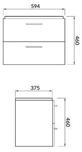 Cersanit Mille mosdó szekrénnyel 60 cm szürke S801-317-DSM