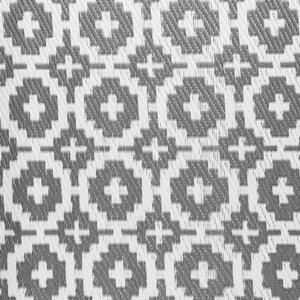 COLOUR CLASH kültéri szőnyeg, szürke mozaikos 70x140cm