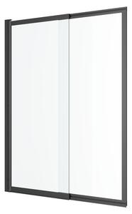 Excellent Liner zuhanyparaván 110 cm kétrészes fekete matt/átlátszó üveg KAEX.2930.1100.LP