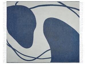 Kék és Fehér Takaró 130 x 170 cm HAPREK