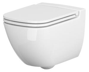 Cersanit Caspia zestaw miska WC wisząca CleanOn z deską wolnoopadającą Slim biała K701-103