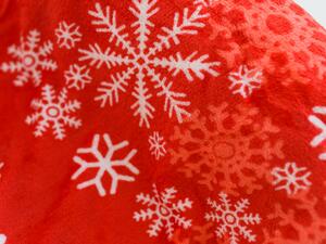 PEHELY piros karácsonyi mikroplüss takaró 150x200 cm