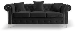 Rozkládací pohovka Roma Chesterfield III Černá