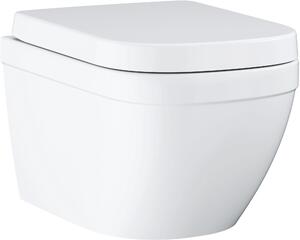 Zestaw Grohe Euro Ceramic miska WC wisząca z deską wolnoopadającą biały 39693000