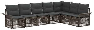 VidaXL Kerti Kanapé Szett 7 pcs Szürke polirattan