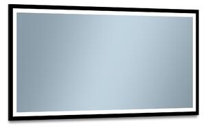 Venti Luxled tükör 120x60 cm négyszögletes világítással fekete 5907459662733