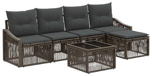 VidaXL Kerti Kanapé Szett 6 pcs Szürke polirattan