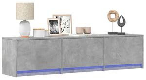 VidaXL TV szekrény leddel fiókkal Beton 165 x 34 x 40 cm Faanyag