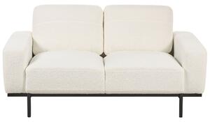 Kétszemélyes fehér buklé kanapé SOVIK