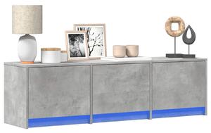 VidaXL TV szekrény leddel fiókkal Beton 140 x 34 x 40 cm Faanyag