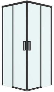 Oltens Breda zuhanykabin 90x90 cm négyzet fekete matt/átlátszó üveg 20006300